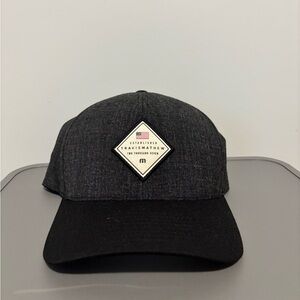Travis Mathew Two-Tone Black & Charcoal Patch Cap